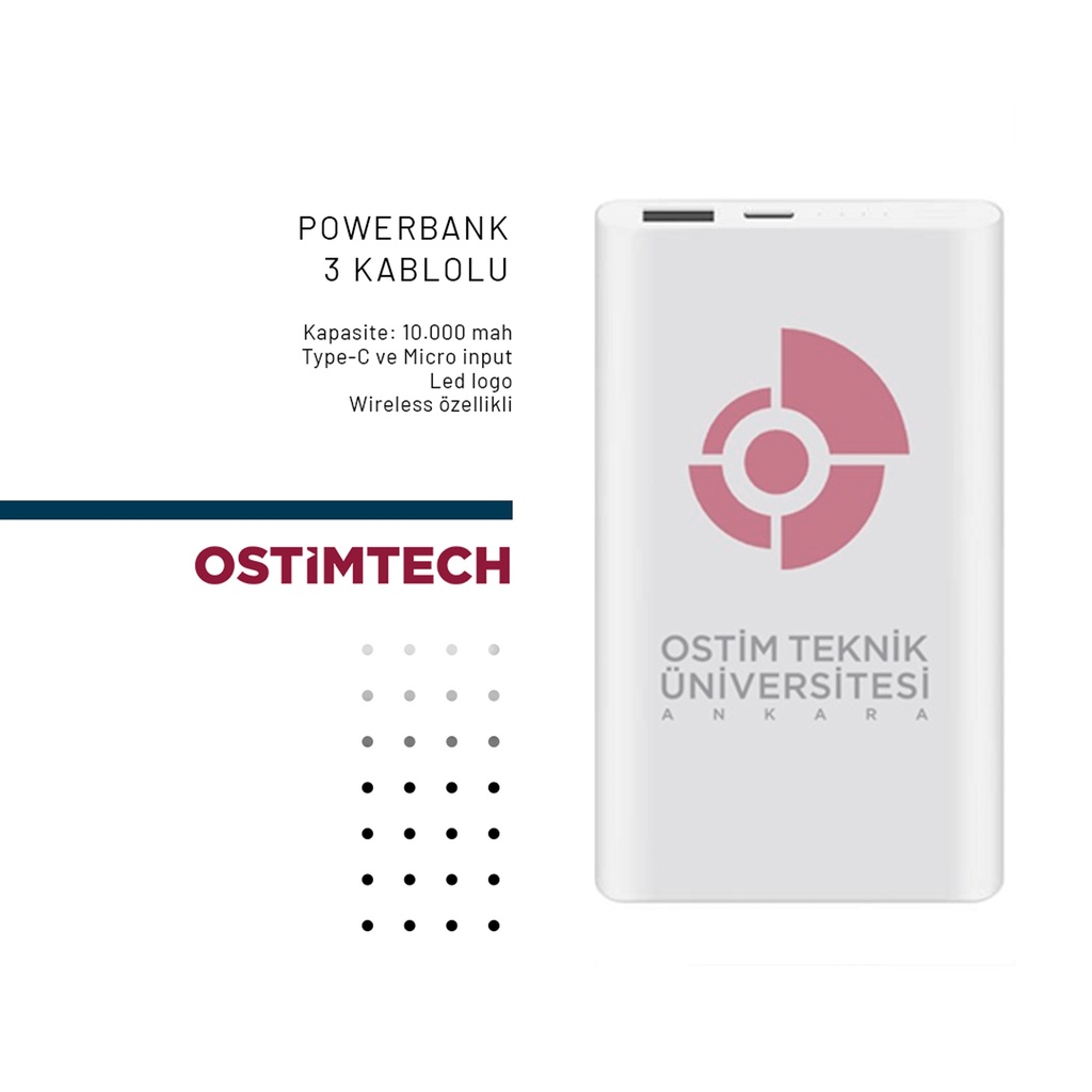 Powerbank 3 Kablolu